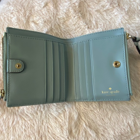 Kate Spade Bifold Tiffany Blue Wallet - Picture 4 of 6